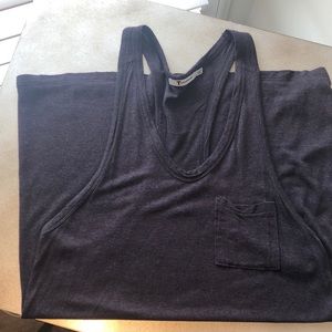T by Alexander Wang deep purple racer back tank